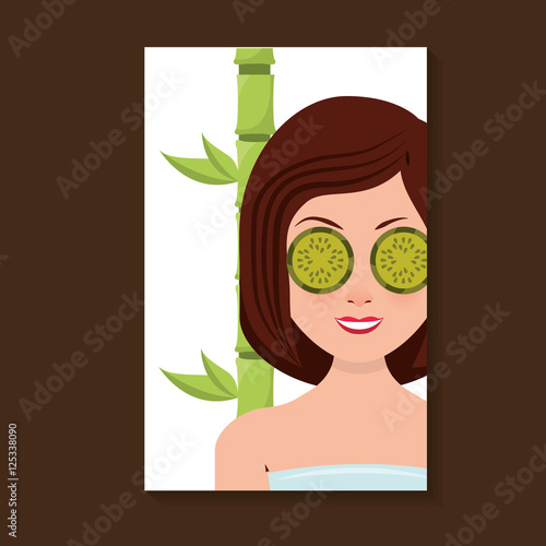 natural spa center icons vector illustration design