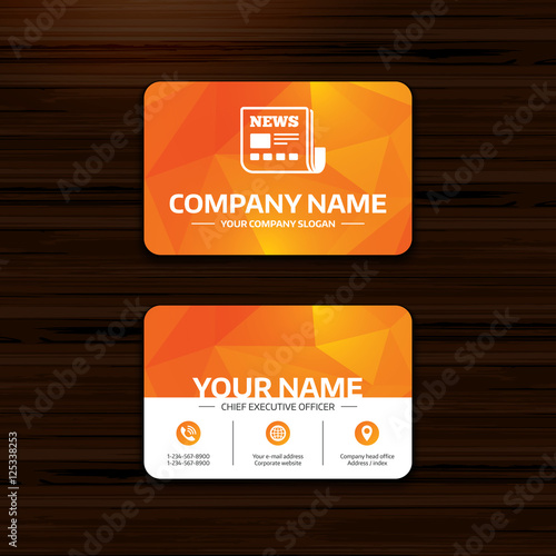 News icon. Newspaper sign. Mass media symbol.