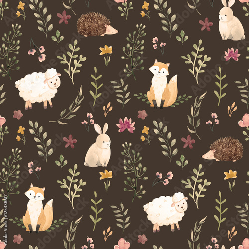 Watercolor pattern for children