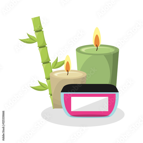 natural spa center icons vector illustration design