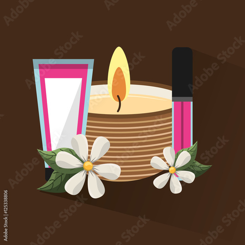 natural spa center icons vector illustration design