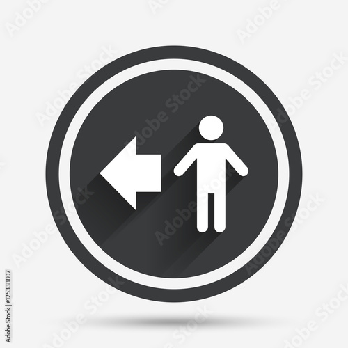 Pedestrian road icon. Human path.
