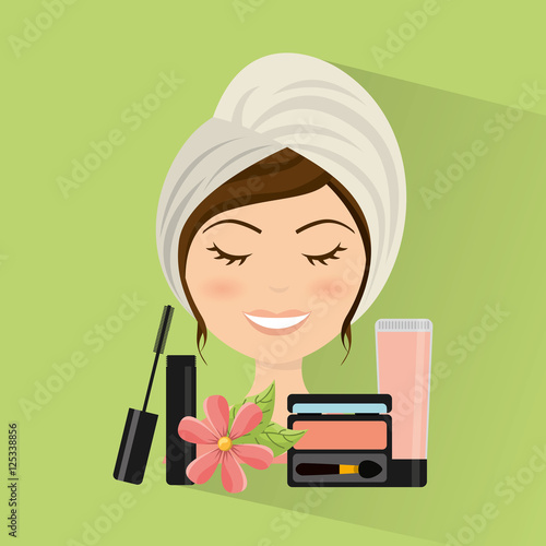 natural spa center icons vector illustration design