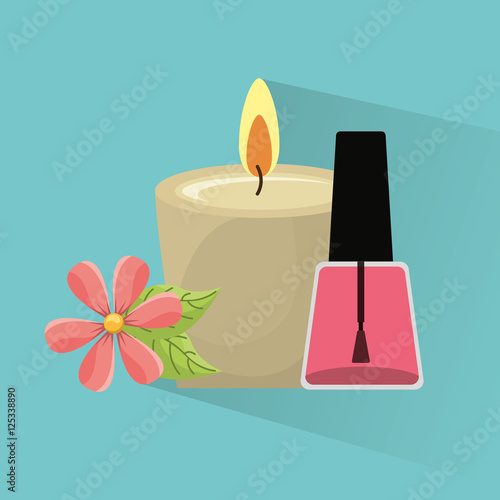 natural spa center icons vector illustration design