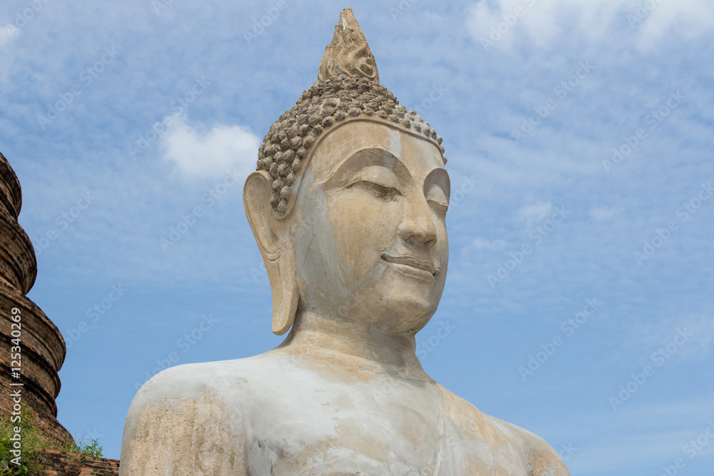 Buddha statue at Wat yai chai mongkhon is a Buddhist temple in Ayutthaya, Thailand Buddha statue at Wat yai chai mongkhon is a Buddhist temple in Ayutthaya, Thailand