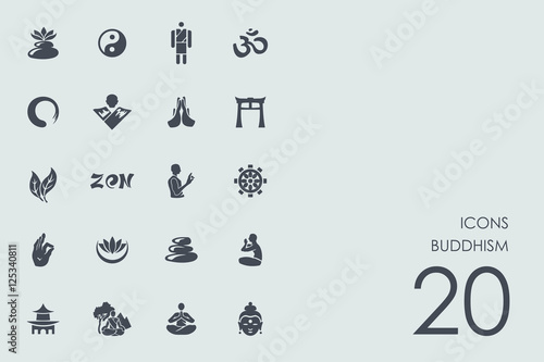 Set of buddhism icons