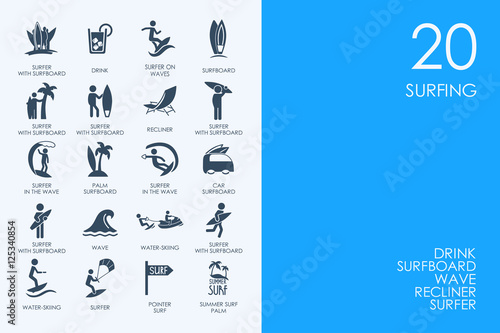 Set of BLUE HAMSTER Library surfing icons