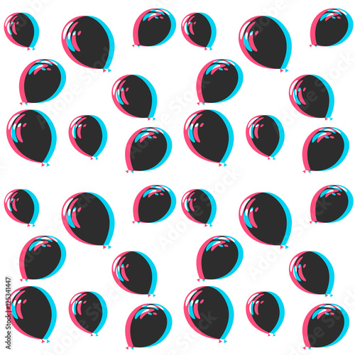 Tableau sur toile 3D stereo air balloons pattern
