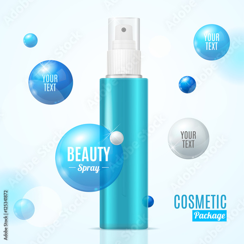 Beauty Spray Can Package Essence Bottle. Vector