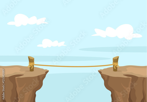 Abyss. Vector flat cartoon banner illustration