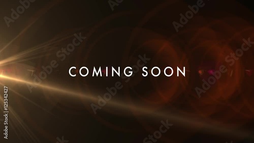 COMING SOON subtle orange flare reveal