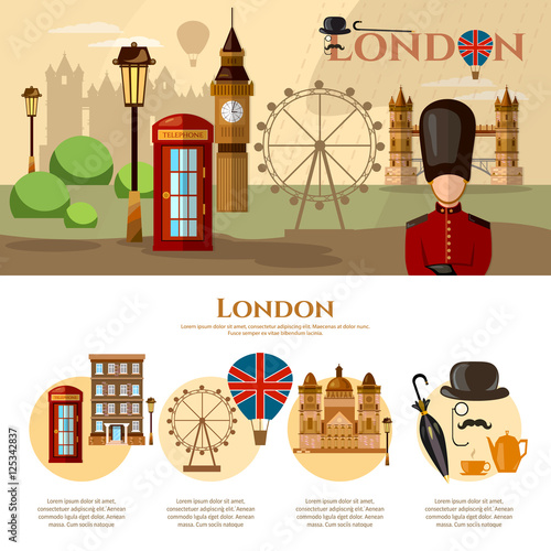 London banner United Kingdom concept