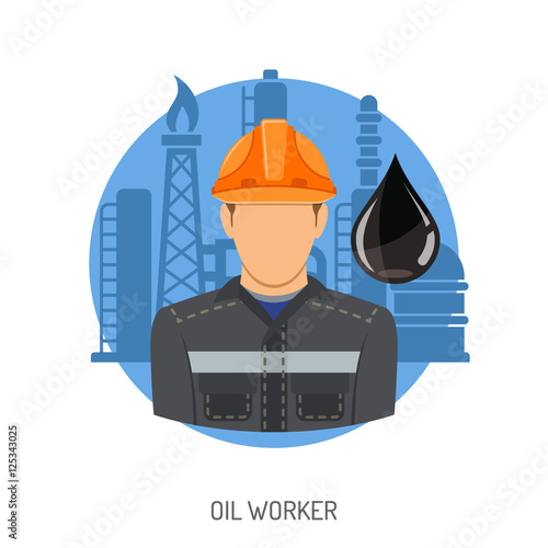 Oil Worker Concept