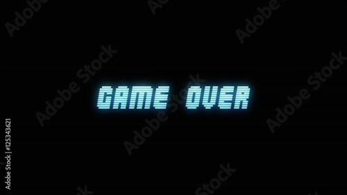 GAME OVER RETRO ARCADE TEXT GLITCH Style 2