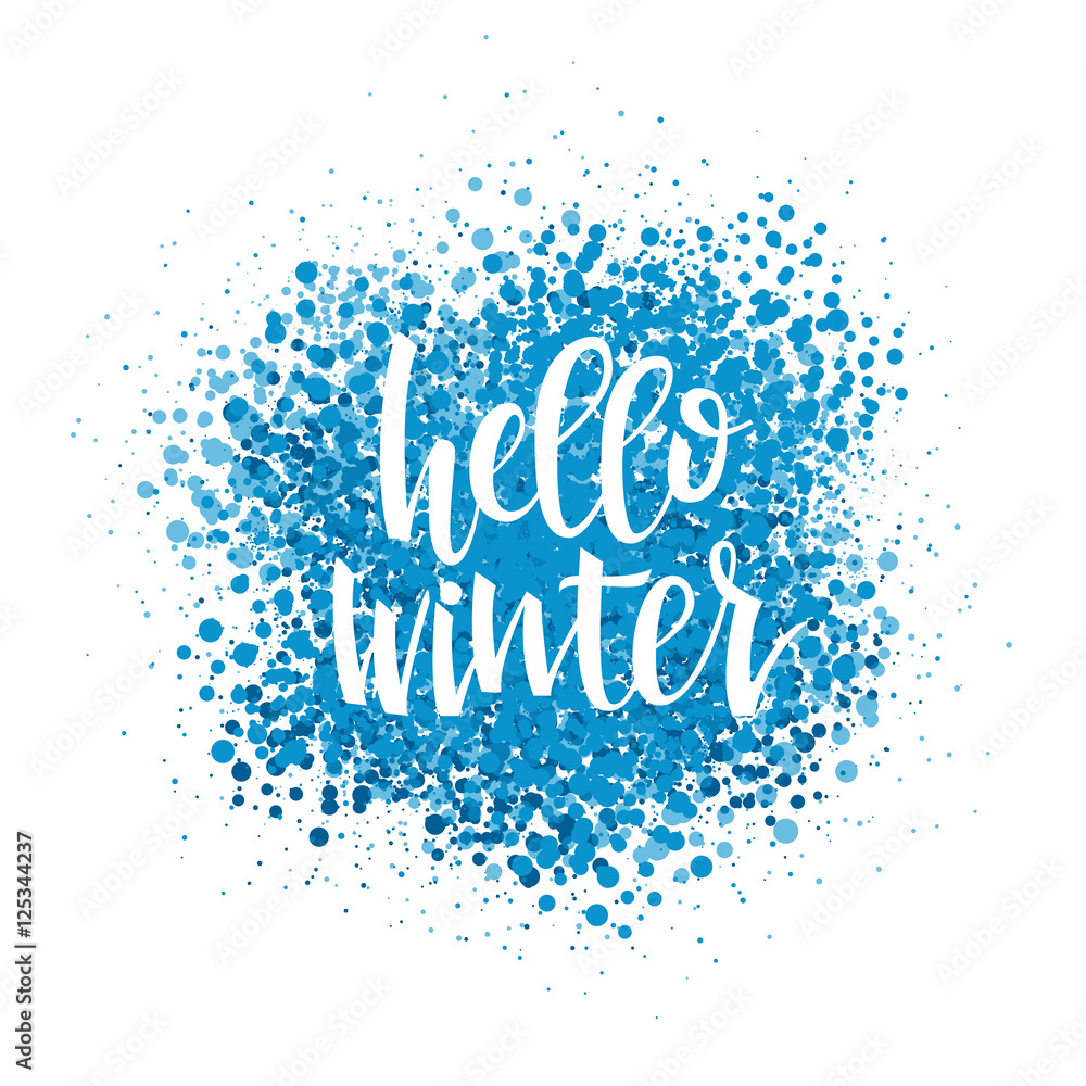 Fototapeta premium Hello winter text.
