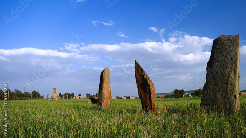 ancient Megalith stela field in Axum  Ethiopia
