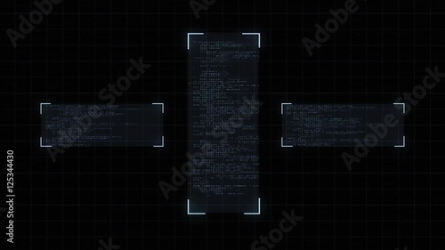 HUD Heads Up Display futuristic & digital overlay TEXTS