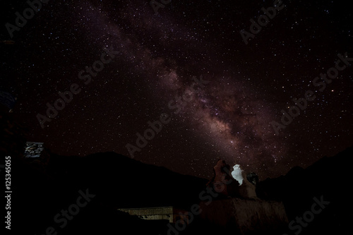 Fototapeta Naklejka Na Ścianę i Meble -  Milky way over Pibiting Monastery