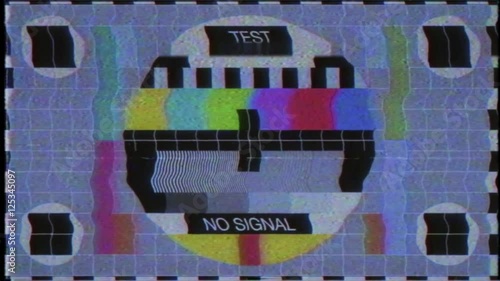 OLD TV COLOR BAR RETRO VHS LOOK BAD SIGNAL