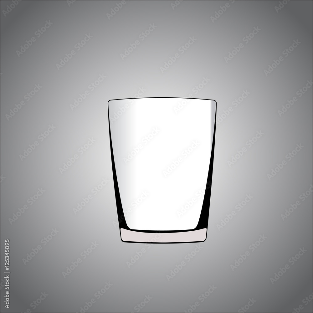 Vector glass cup isolated