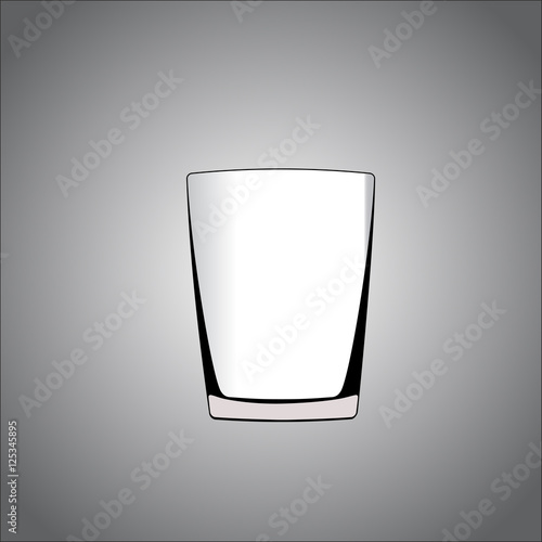 Vector glass cup isolated