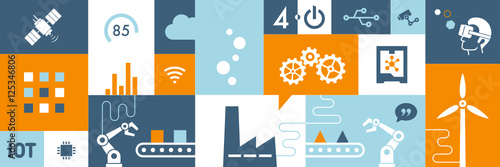 industrie 4.0 - usine du futur - mosaïque