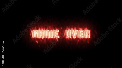 Game Over in red energy style 2