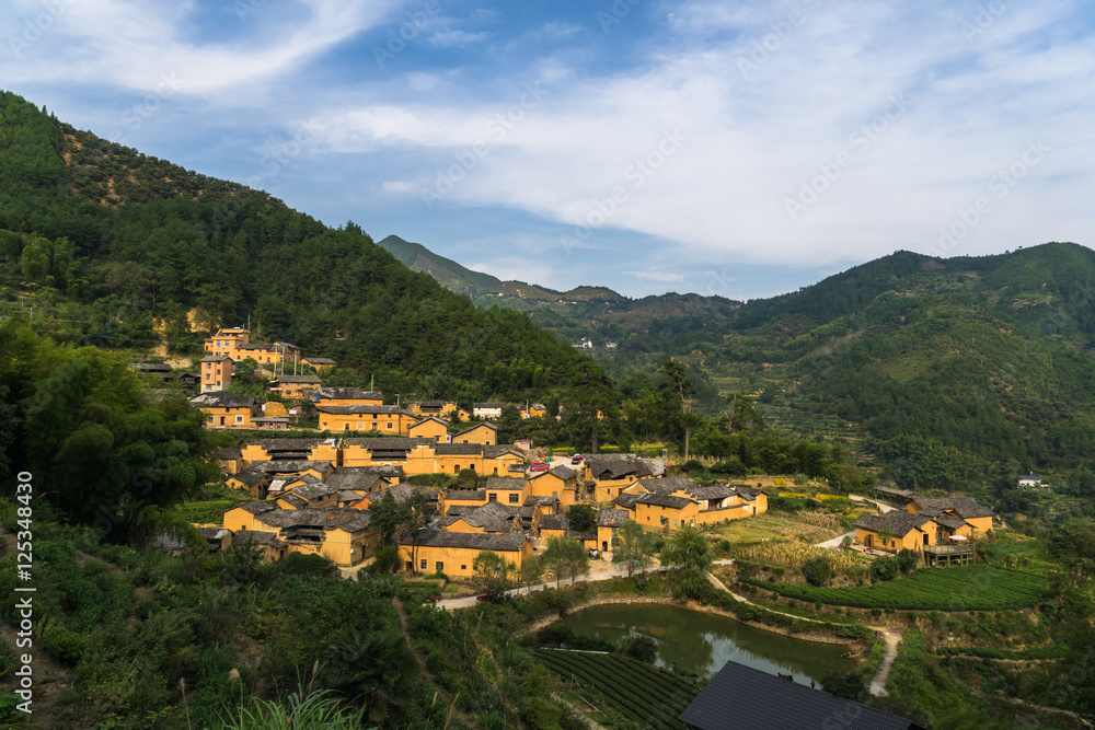 farmhouses in ancient village in China.