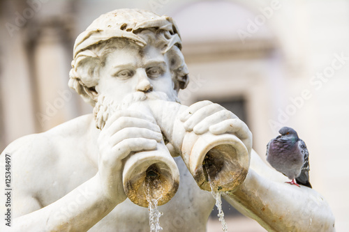 detail of statue at piazza navona photo