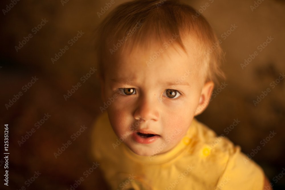 Cute baby boy with the brown eyes Cute baby boy with the brown eyes