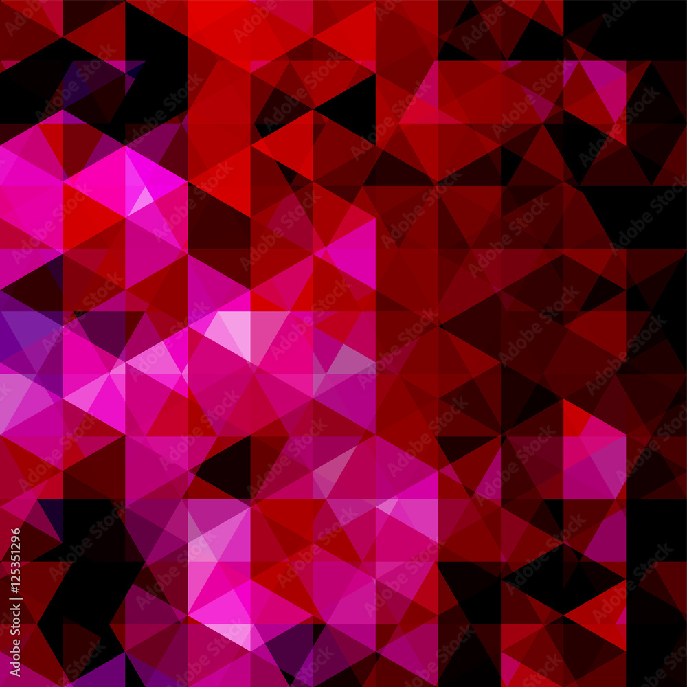 Obraz premium Abstract vector background with triangles. Pink geometric vector illustration. Creative design template.