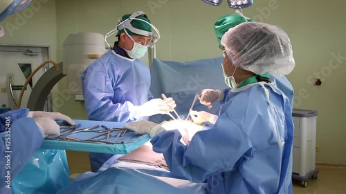 Medical team performing surgery photo