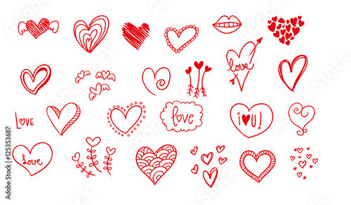 Herz / Hintergrund / Valentinstag / Vektor