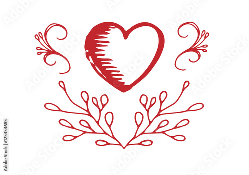 Herz / Hintergrund / Valentinstag / Vektor