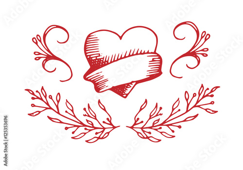 Herz / Hintergrund / Valentinstag / Vektor