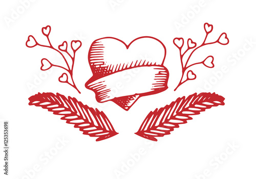 Herz / Hintergrund / Valentinstag / Vektor