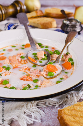 Fish soup with vegetables