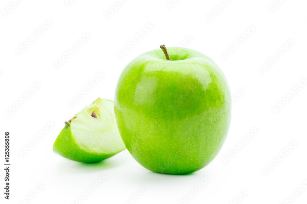 Perfect Fresh Green Apple Isolated on White Background Perfect Fresh Green Apple Isolated on White Background