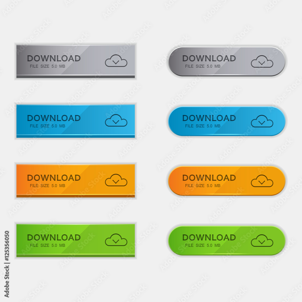 Set of download buttons