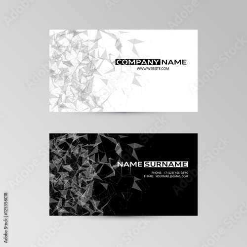 Vector template of business card.