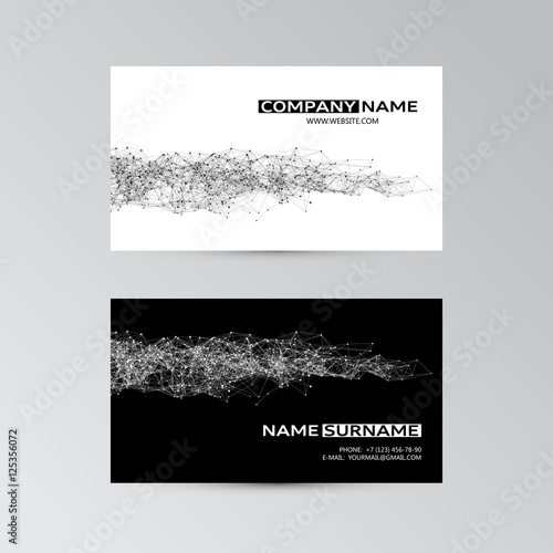 Vector template of business card.