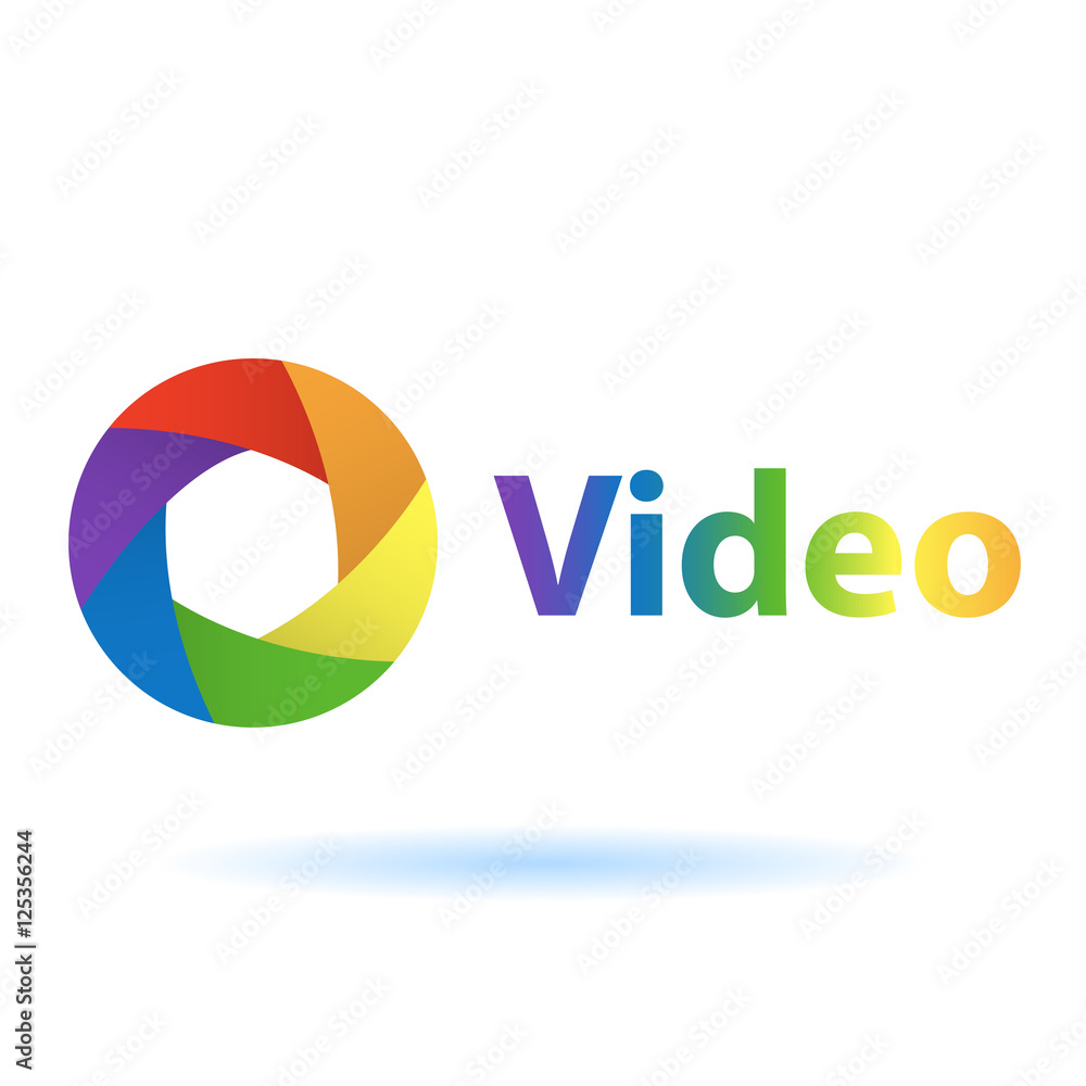 Video logo on a white background