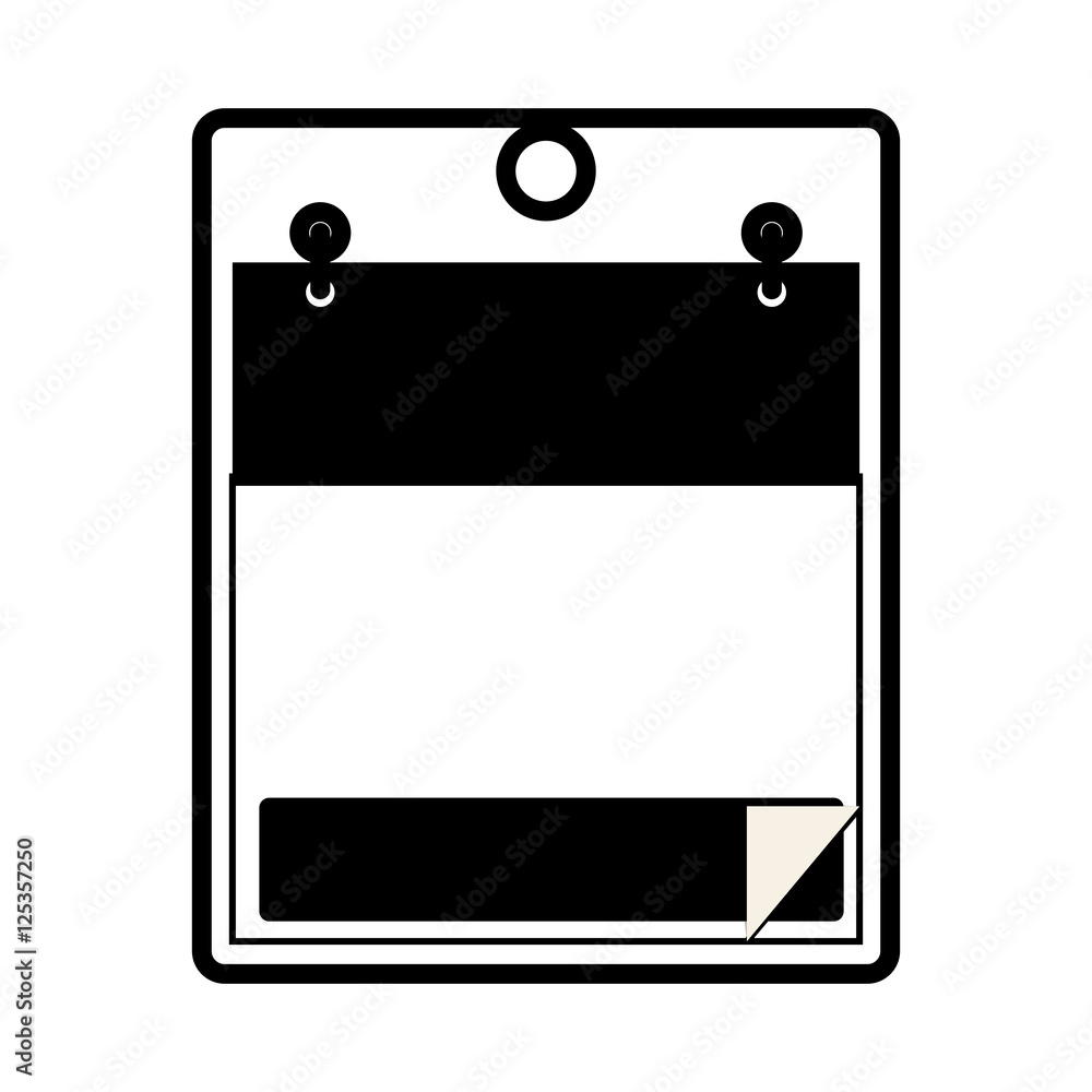 monochrome table notepad with sheets vector illustration monochrome table notepad with sheets vector illustration