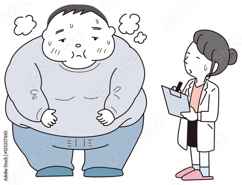 太り過ぎの人をみる先生