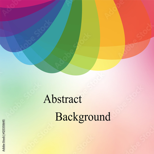 Rainbow Colored Transparent Overlapping Ellipses. Template for Fliers, Banners, Badges, Posters, Stickers and Advertising Actions. Abstract Background. Vector Illustration
