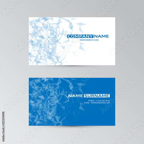 Vector template of business card.