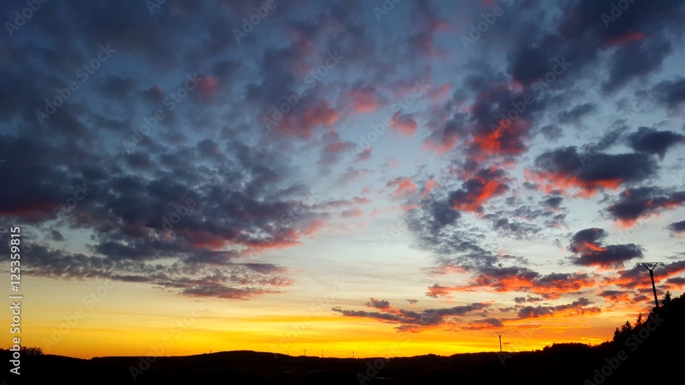 Sunset in the Eifel Sunset in the Eifel