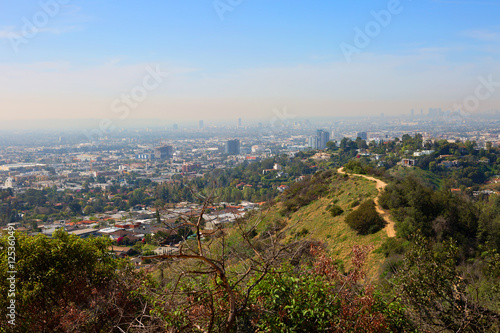 Вид на Лос-Анджелес с горы Голливуд