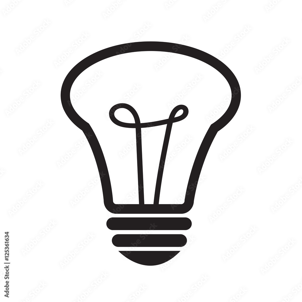 Light bulb icon illustration design Light bulb icon illustration design