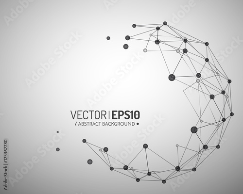 Geometric vector background for business or science presentation. Connection concept